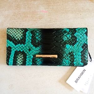 Brahmin Ady Wallet in Blue Waterford